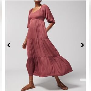 New Soma Satin Tiered‎ Dress XS
